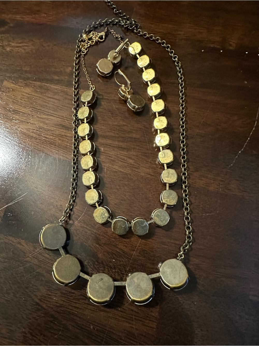 Sabika-inspired layered necklace and earring set - Picture 4 of 5